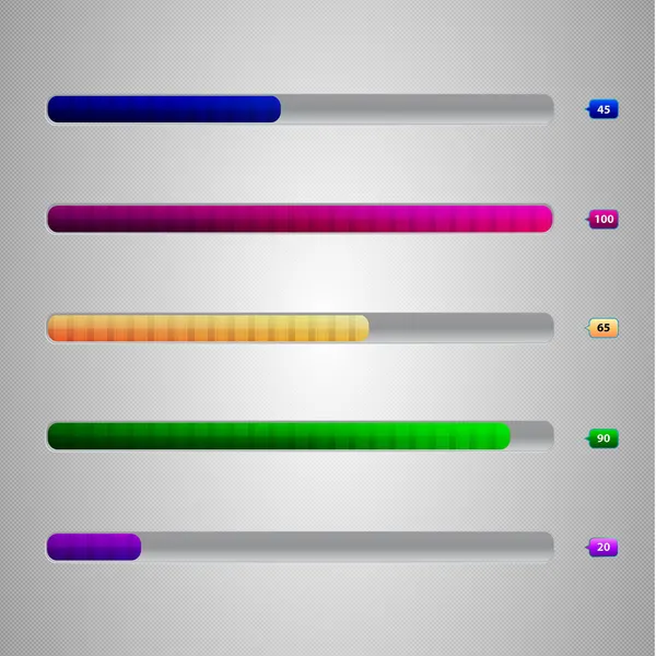Barra de carga vertical de color Ilustraciones de stock libres de derechos