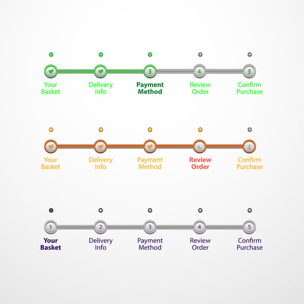 Set of simple Step by Step Progress Bar