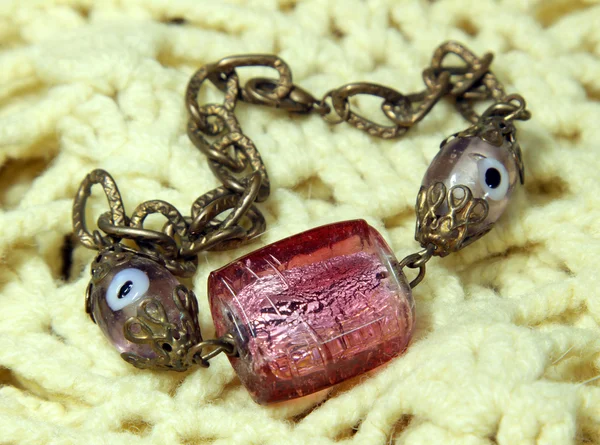 Bracelet fait à la main en verre de Murano — Photo