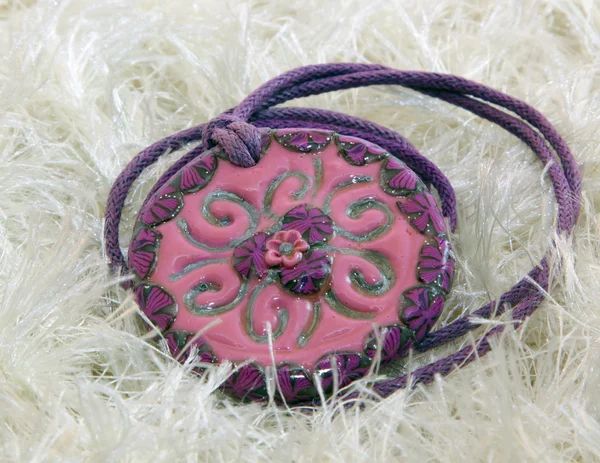 Clay amulet flower — Stock Photo, Image