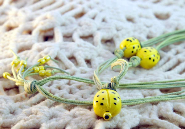 Clay amulet ladybirds — Stock Photo, Image