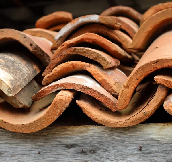 Old clay tiles — Stock Photo, Image