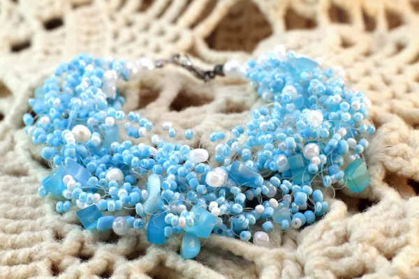 Handmade bracelet of glass beads — Stock Photo, Image