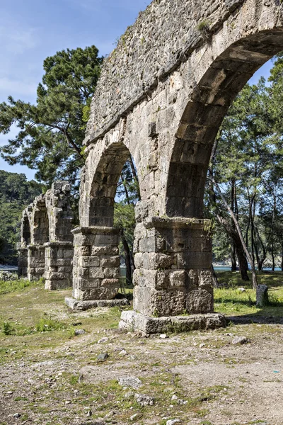 Water arches of Phaselis in Antalya city of Turkey — Stock Photo, Image