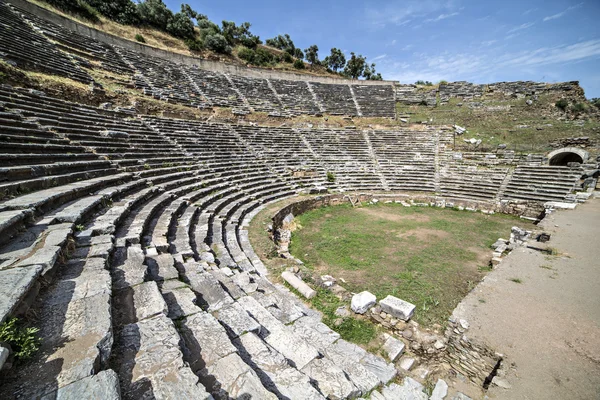 Anfiteatro de Nysa Cidade Antiga em Aydin, Turquia — Fotografia de Stock