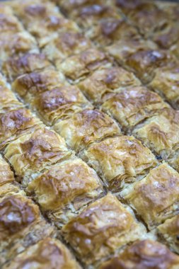 Makro görünümü baklava