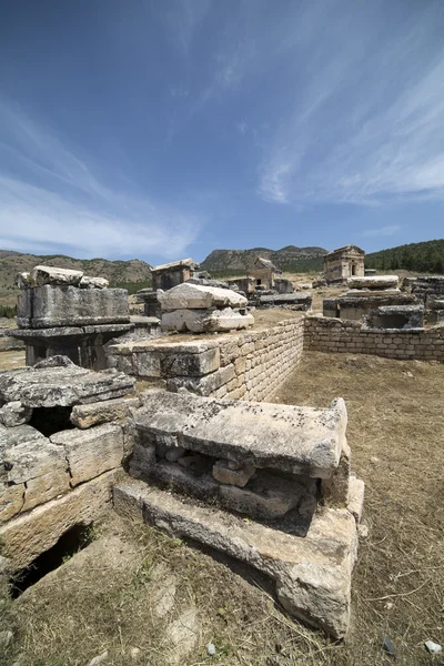 Ruínas em Necrópole Setentrional de Hierapoli, Denizli, Turquia — Fotografia de Stock