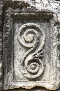 Relief detail of a tomb in Aphrodisias, Aydin clipart