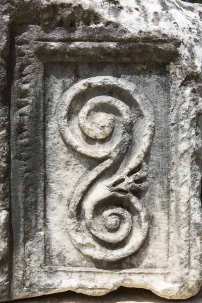 Relief detail of a tomb in Aphrodisias, Aydin — Stock Photo, Image
