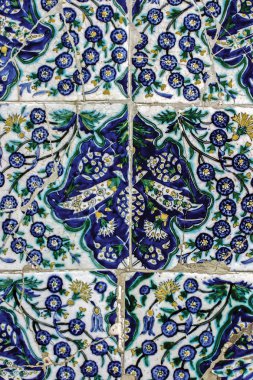 Eyüp sultan cami Çinili duvar makro görünümü