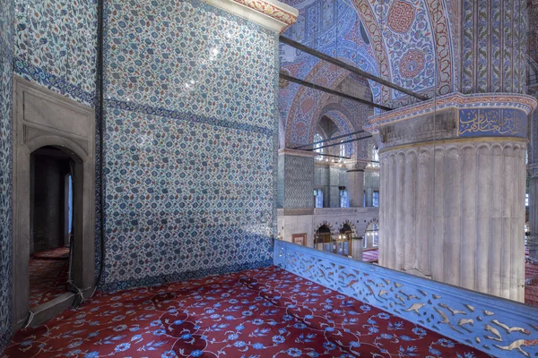 Vista interna da Mesquita Azul, Istambul — Fotografia de Stock