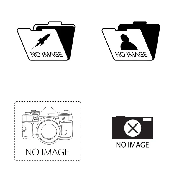 "no image" icon set — Stock Vector