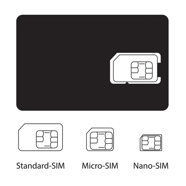 Colección de tarjetas SIM — Vector de stock