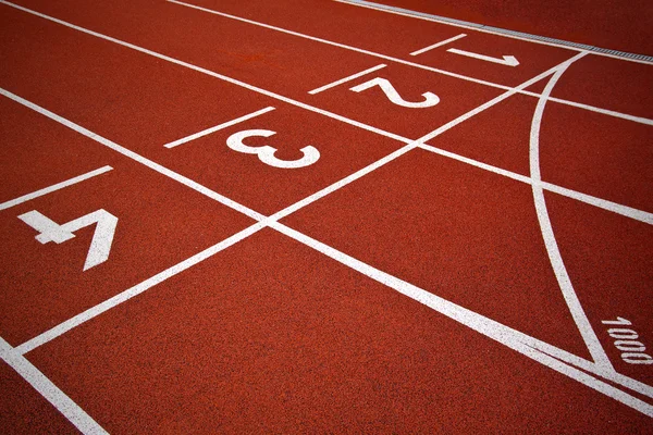 Athletics Start track lanes — Stock Photo, Image