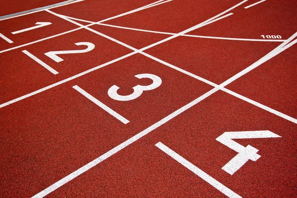Athletics Start track lanes — Stock Photo, Image