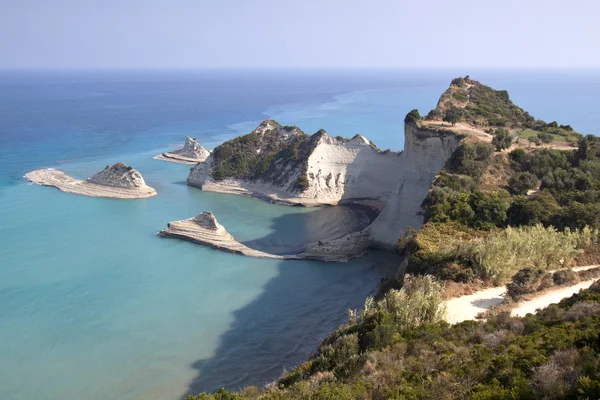 Cape Drastis na ilha de Corfu, na Grécia . — Fotografia de Stock