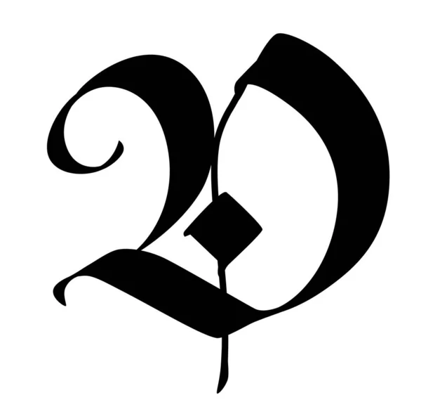Litera Stylu Gotyckim Wektor Alfabet Symbol Jest Odizolowany Białym Tle — Wektor stockowy