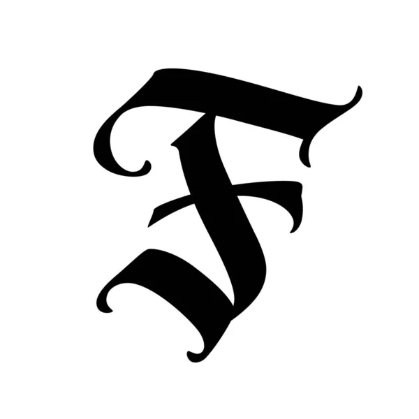 Buchstabe Gotischen Stil Vektor Alphabet Das Symbol Ist Isoliert Auf — Stockvektor
