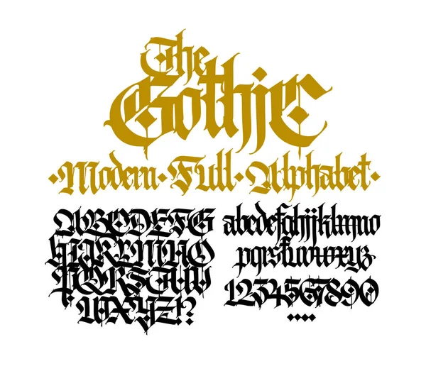 Γοτθικό Αγγλικό Αλφάβητο Βέκτορ Μεσαιωνικά Λατινικά Μοντέρνα Γράμματα Σημάδια Και Royalty Free Διανύσματα Αρχείου