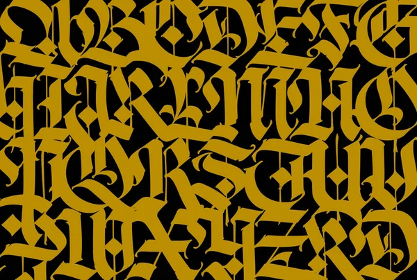 Μοτίβο Στολίδι Στο Γοτθικό Στυλ Βέκτορ Αλφάβητο Όλα Στοιχεία Αποθηκεύονται Royalty Free Εικονογραφήσεις Αρχείου