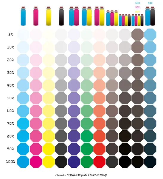 Трафарет CMYK - 0001 цветная книга — стоковый вектор