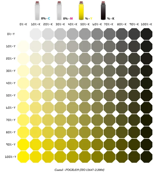 CMYK template Y + K - 0007 colour book — Stock Vector