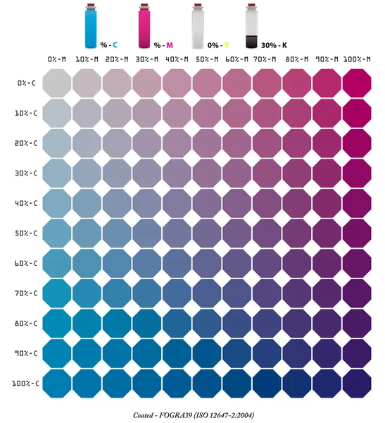 Cmyk 模式 C + M + 30 k-0020 彩色书 — 图库矢量图片