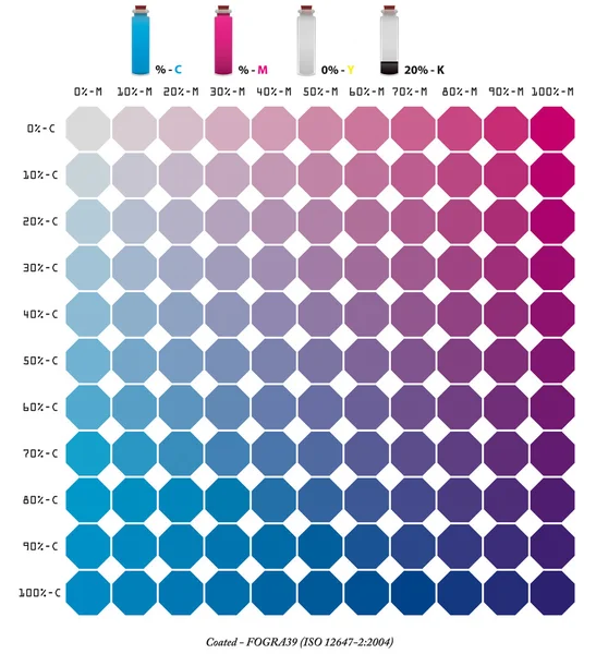 Patrón CMYK C + M + 20K - 0019 libro de colores — Archivo Imágenes Vectoriales