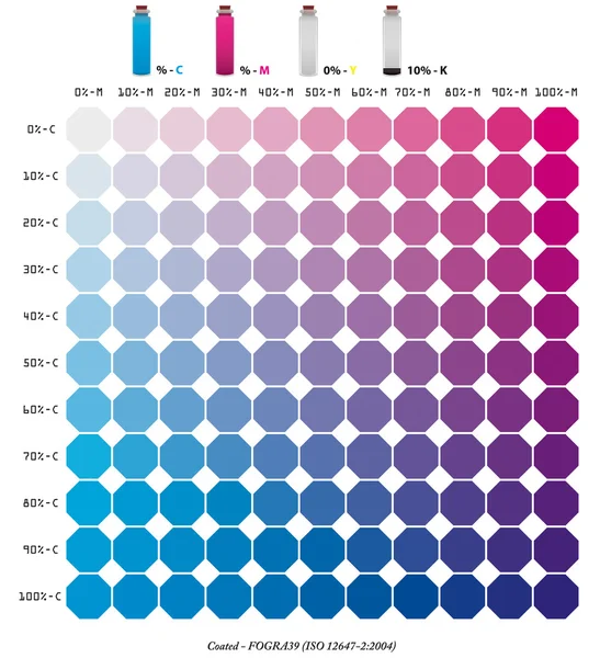 CMYK vzor C + M + 10k - 0018 barevná kniha — Stockový vektor