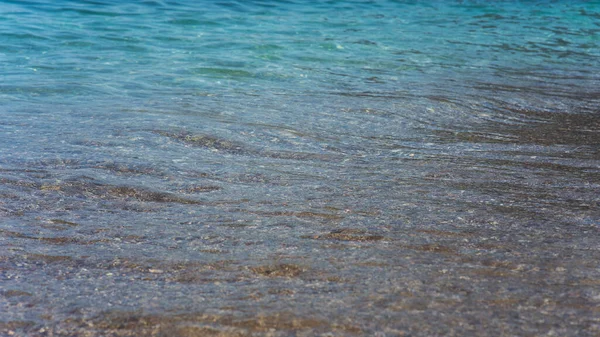 Ocean Water Background Close Sea Foam Wet Sand — Stock Photo, Image