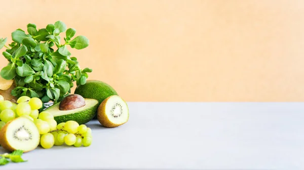 Healthy Vegetarian Food Concept Background Fresh Green Food Selection Detox — Fotografia de Stock