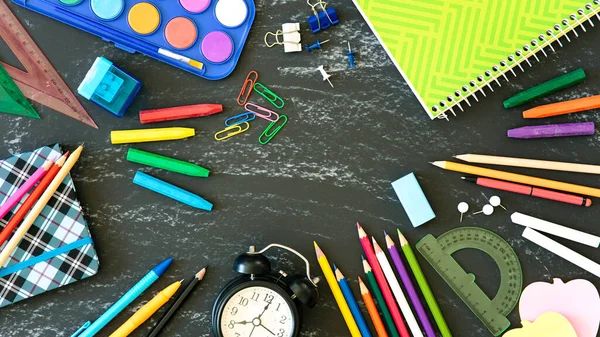 School Stuff Blackboard Education Concept — Stockfoto