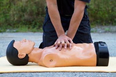 Instructor showing CPR