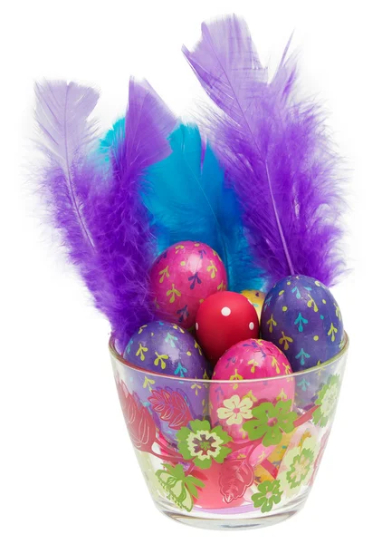Velikonoční vejce ve skle — Stock fotografie