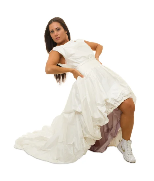 Sposa in posa di moda — Foto Stock