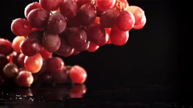 Bir üzüm filizi suyla birlikte suya düşer. Film yavaş çekimde 1000 fp..