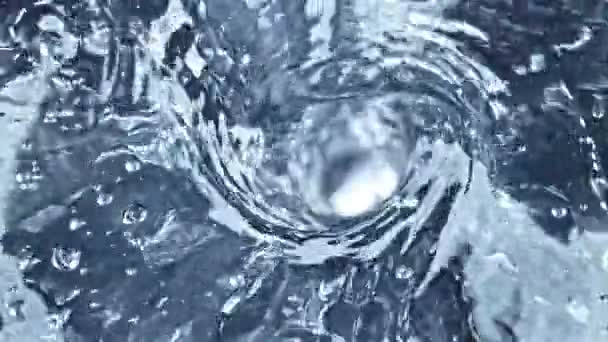 Un remolino de agua con burbujas de aire. Filmado en cámara lenta 1000 fps. — Vídeo de stock