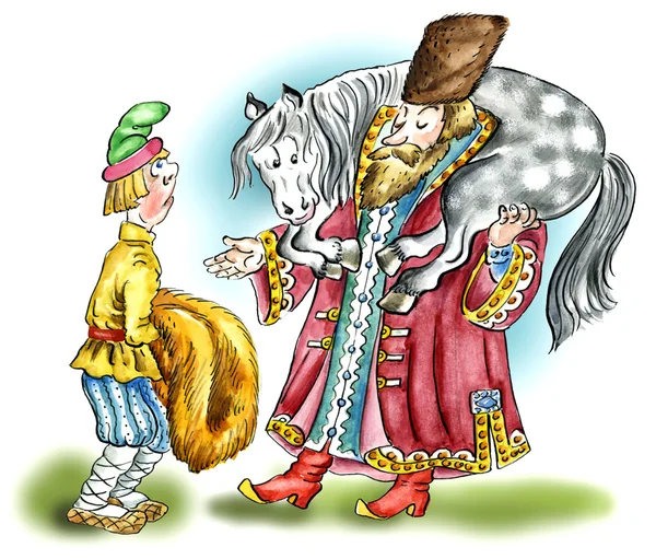 Русский дворянин и его слуга — стоковое фото