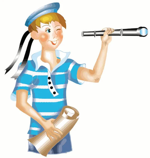 Little sailor boy — Stock Photo, Image