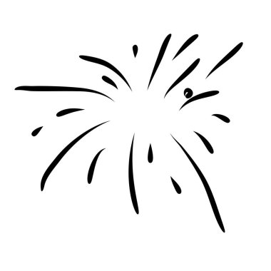 Vektör el yıldız patlaması çizdi. El çizimi patlama çerçevesi