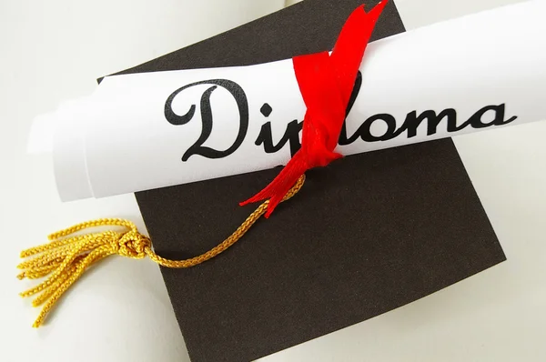 Diploma e cap — Foto Stock