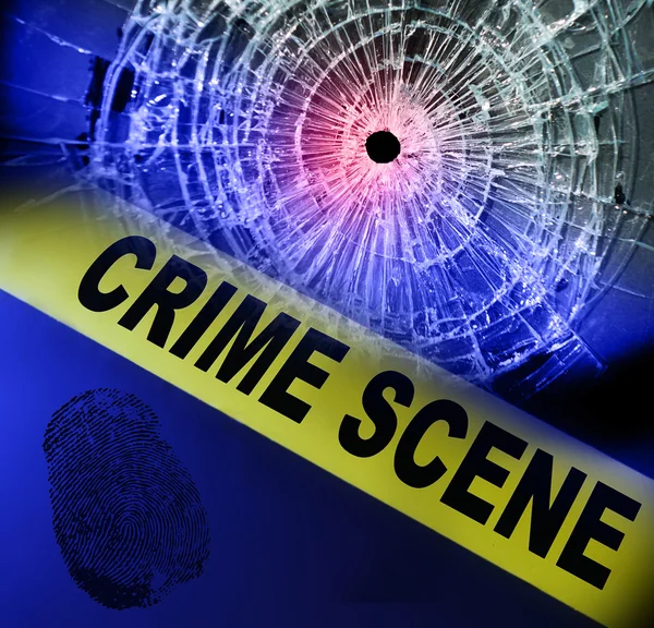 Crime scene tejp — Stockfoto