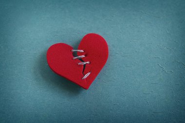 mended stitched heart clipart