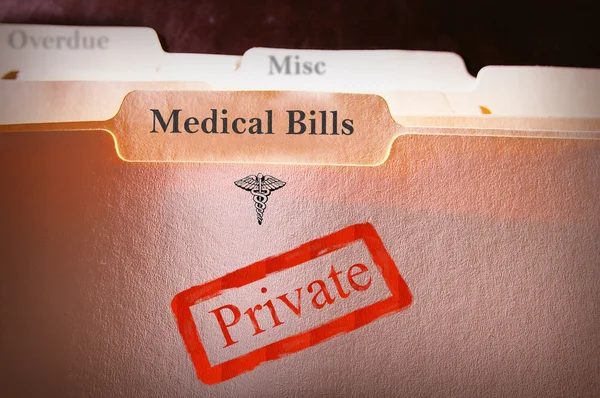 Medical Bills folder — Stock Photo, Image