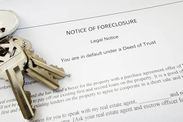 Foreclosure keys — Stock Photo, Image