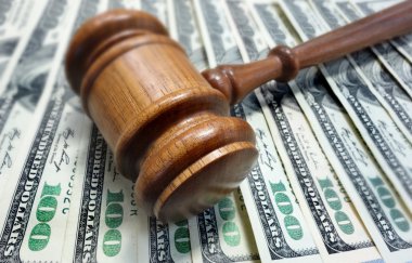 Court gavel and money clipart