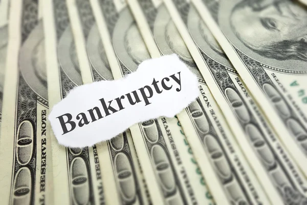 Заголовок о банкротстве — стоковое фото