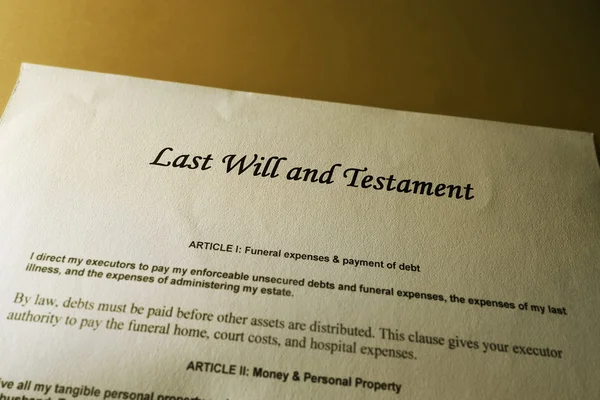 Last will — Stock Photo, Image