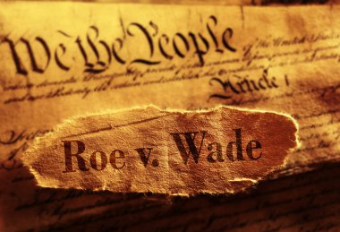 Roe V Wade gazetesinin ABD Anayasası başlığı                               
