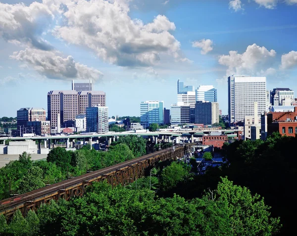 Utsikt Över Richmond Virginia Skyline Mot Väst — Stockfoto